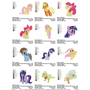 Collection My Little Pony Embroidery Designs 05